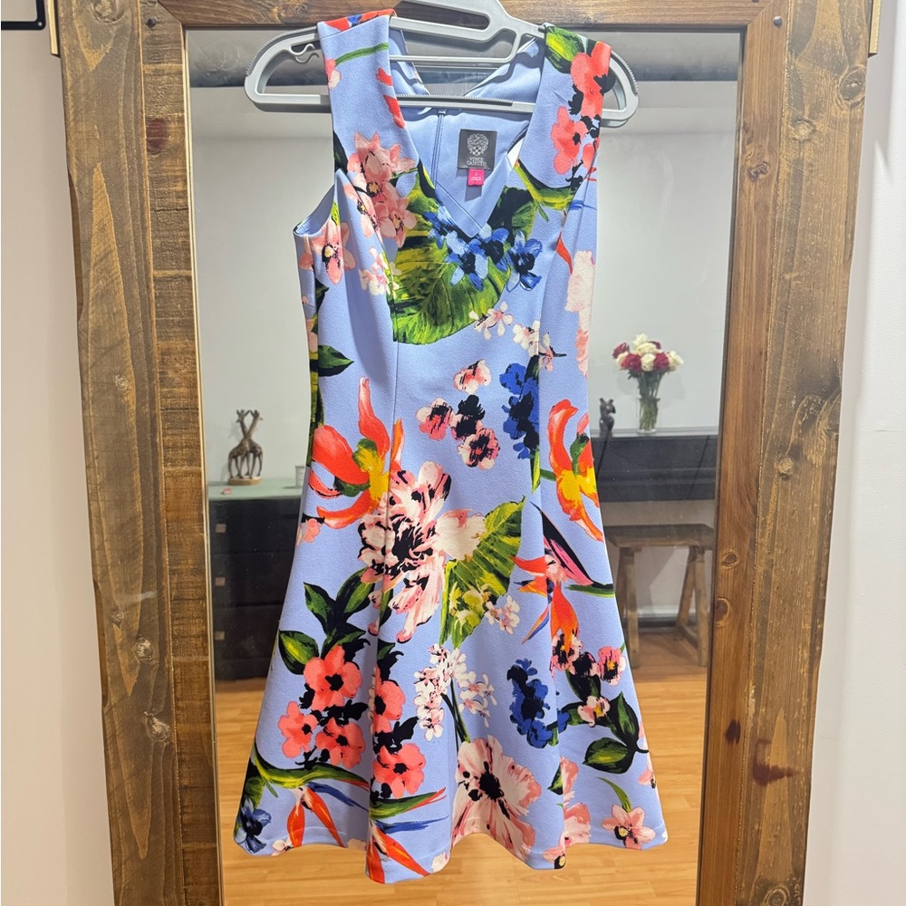 Vince Camuto Floral Mini Dress - Blue and Multicolor